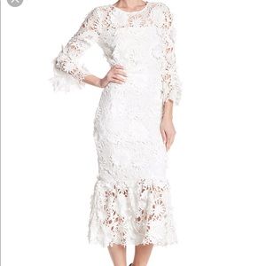 Floral blush fishtail dress